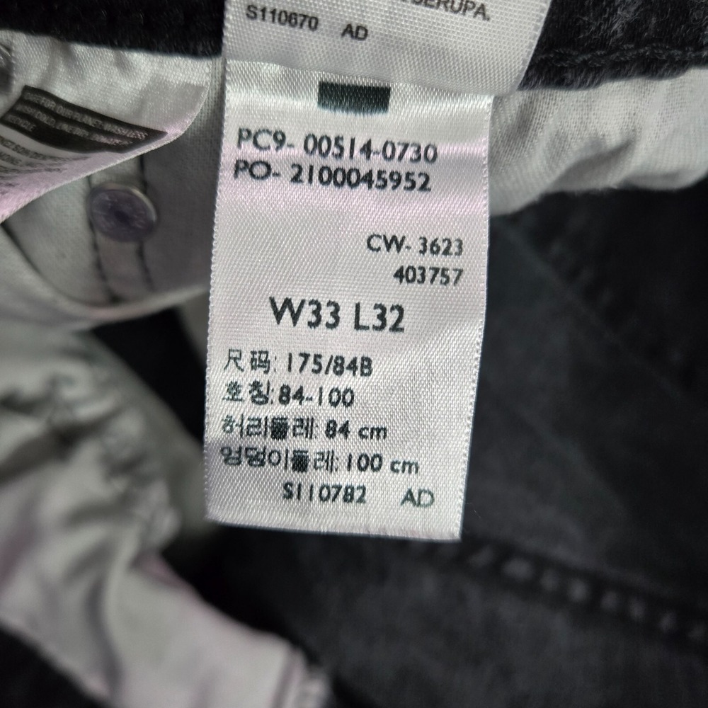 Levi's 514 Men Jeans 33x32 Gray Denim Straight Fit Pockets Mid Rise Cotton Adult - Picture 12 of 14